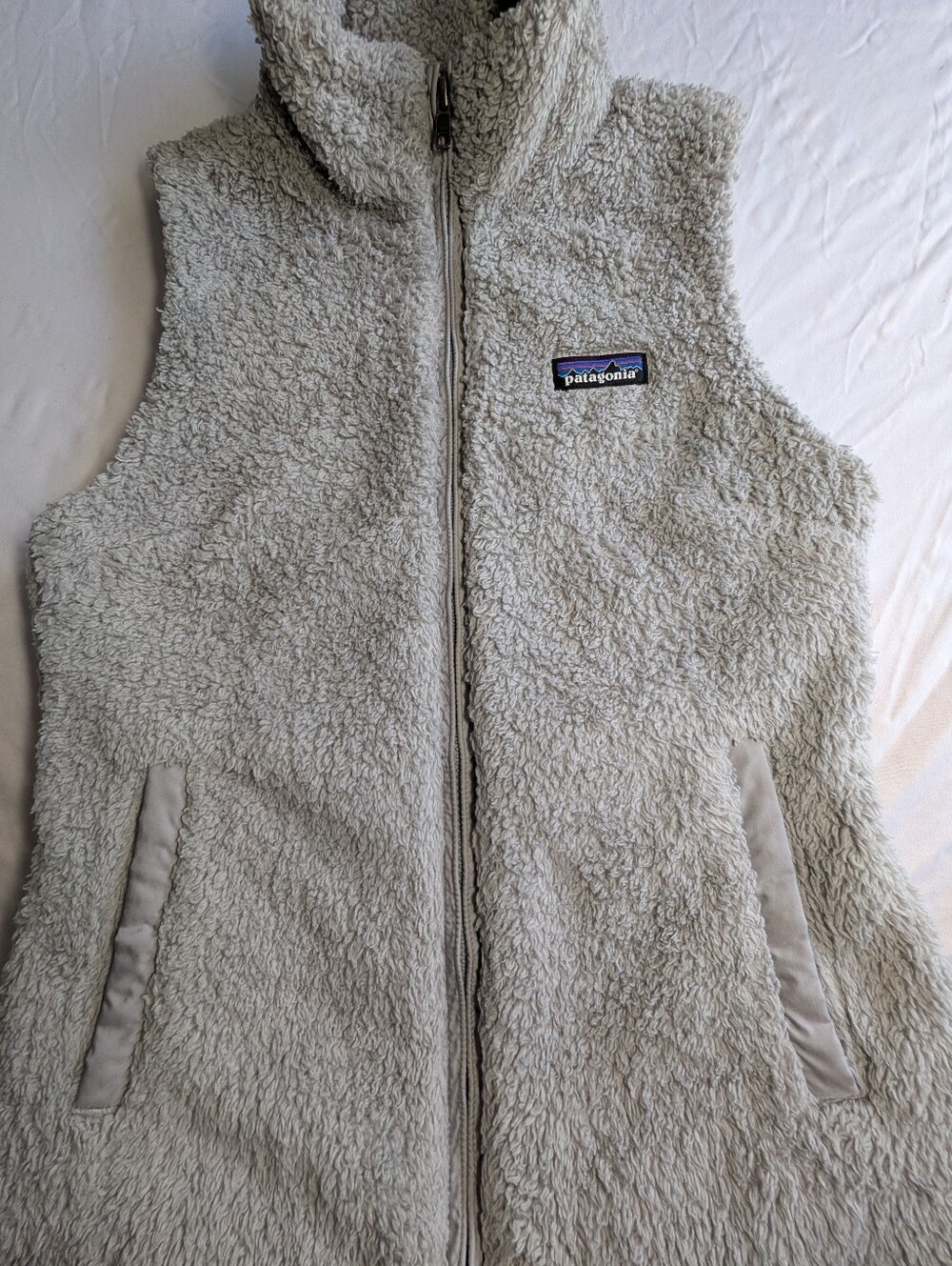 Patagonia Los Gatos Fleece Vest Full Zip Plush Cozy Gray Women's Small